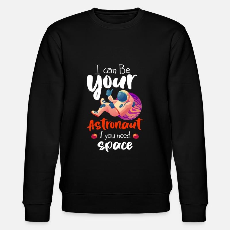 Weltall Logo Stern Spaceman - Stanley/Stella Unisex Bio-Sweatshirt CHANGER  - Schwarz