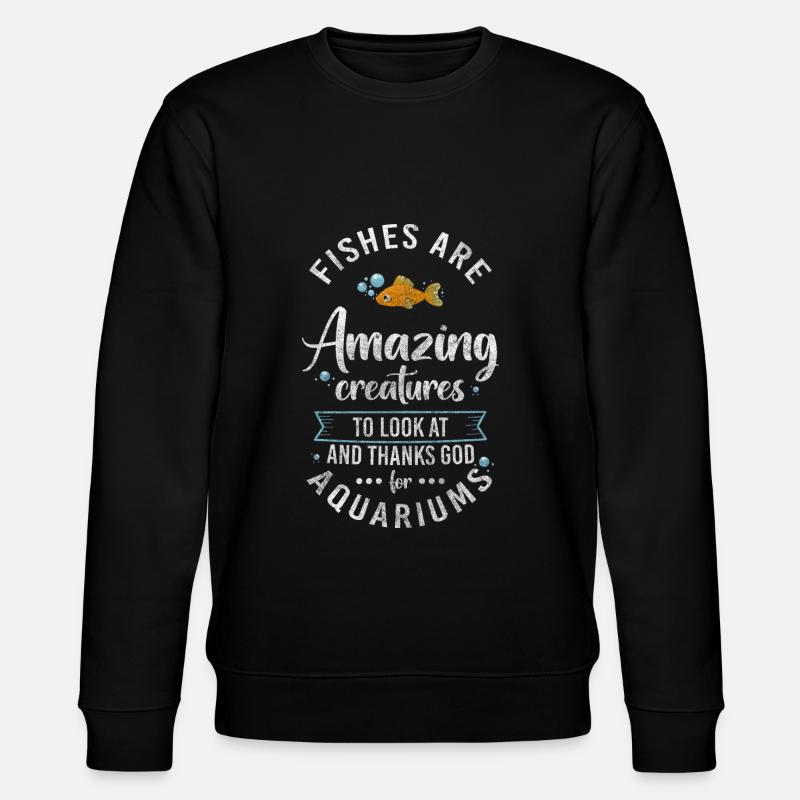 Aquarium Fish Lovers Pet - Stanley/Stella CHANGER Unisex Organic Sweatshirt - black
