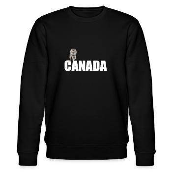 Canada - Sweat bio CHANGER Stanley/Stella Unisexe - noir - Devant - Nik (191cm) & Marisol (170cm)