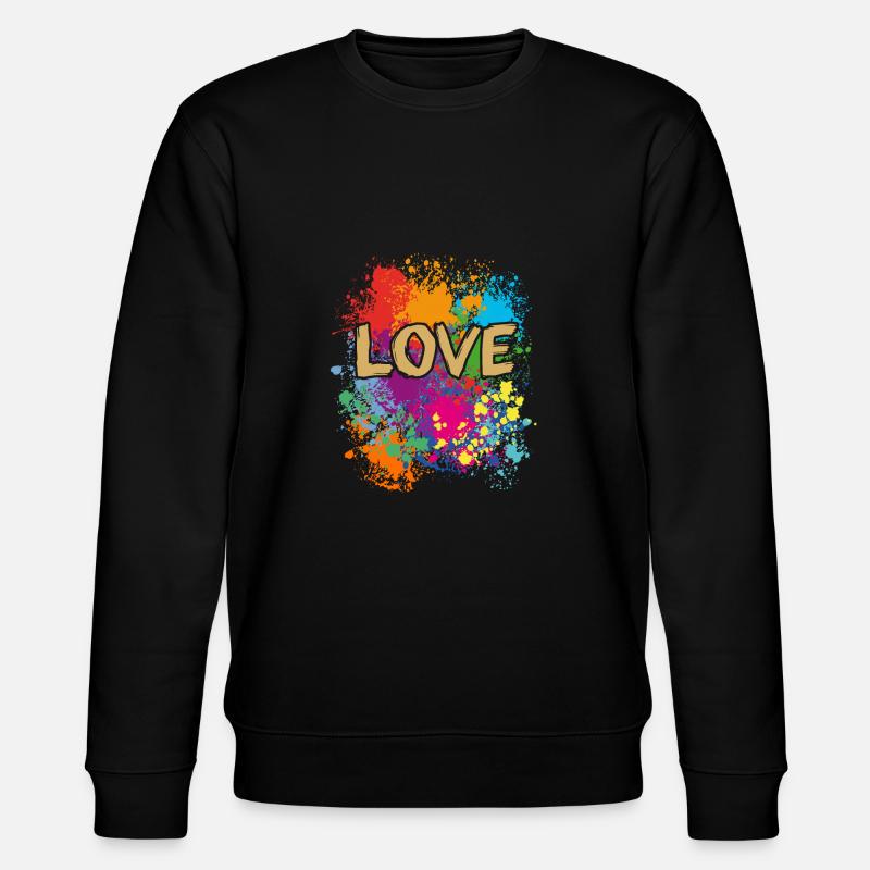 Love, Liebe - Stanley/Stella Unisex Bio-Sweatshirt CHANGER  - Schwarz