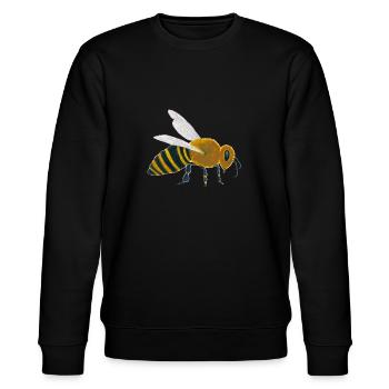 bee - Stanley/Stella CHANGER Unisex Organic Sweatshirt - black - Front - Nik (191cm) & Marisol (170cm)