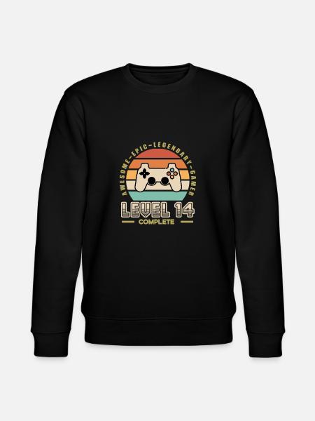 Level 14 years old - Stanley/Stella CHANGER Unisex Organic Sweatshirt - black