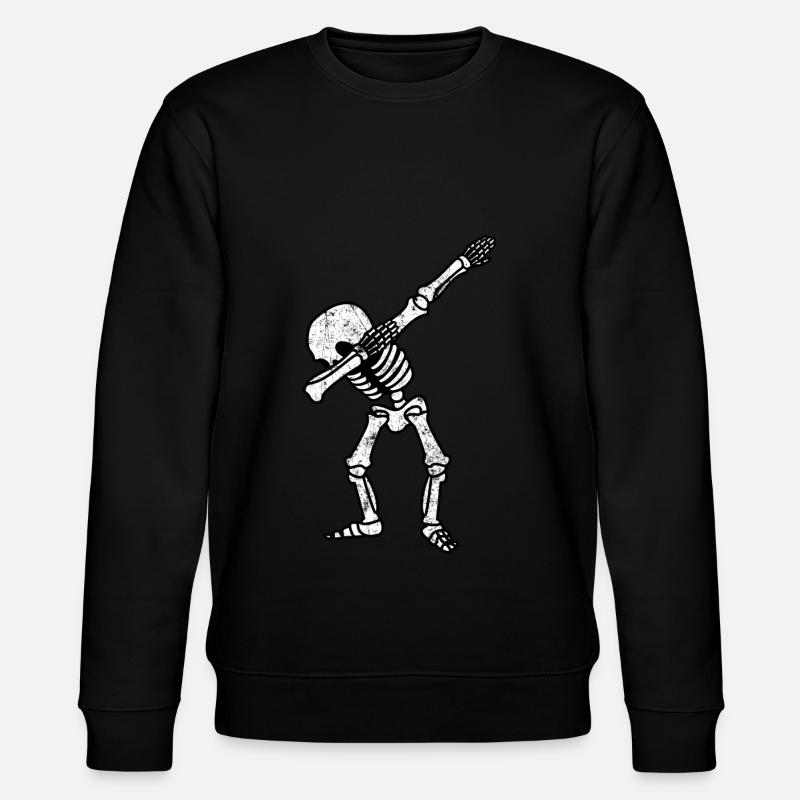 Dabbing skeleton - Stanley/Stella CHANGER Unisex Organic Sweatshirt - black