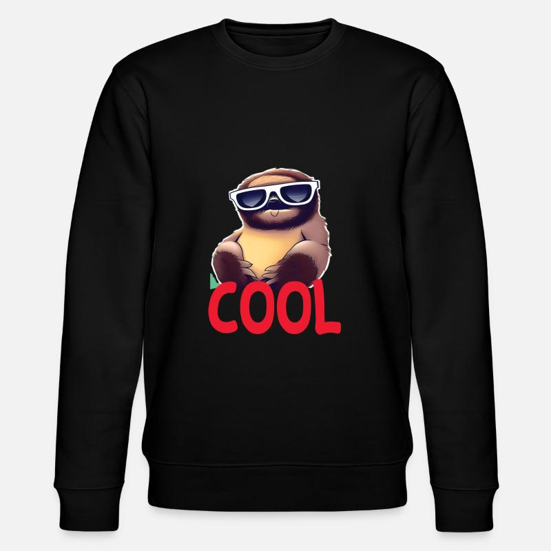 cooles Faultier - Cool sloth - Stanley/Stella Unisex Bio-Sweatshirt CHANGER  - Schwarz