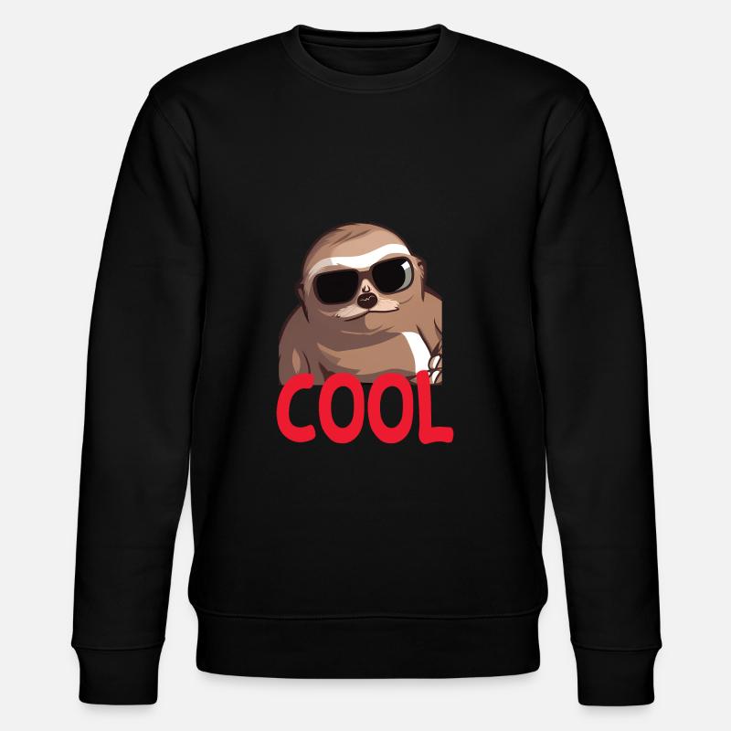 cooles Faultier - Cool sloth - Stanley/Stella Unisex Bio-Sweatshirt CHANGER  - Schwarz
