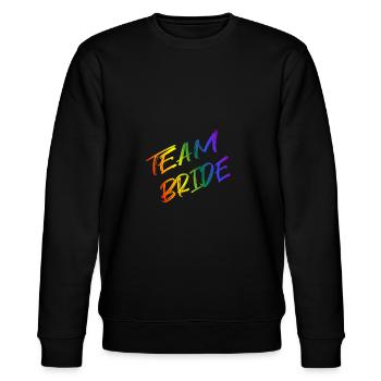 Team Bride - Stanley/Stella CHANGER Unisex Organic Sweatshirt - black - Front - Nik (191cm) & Marisol (170cm)