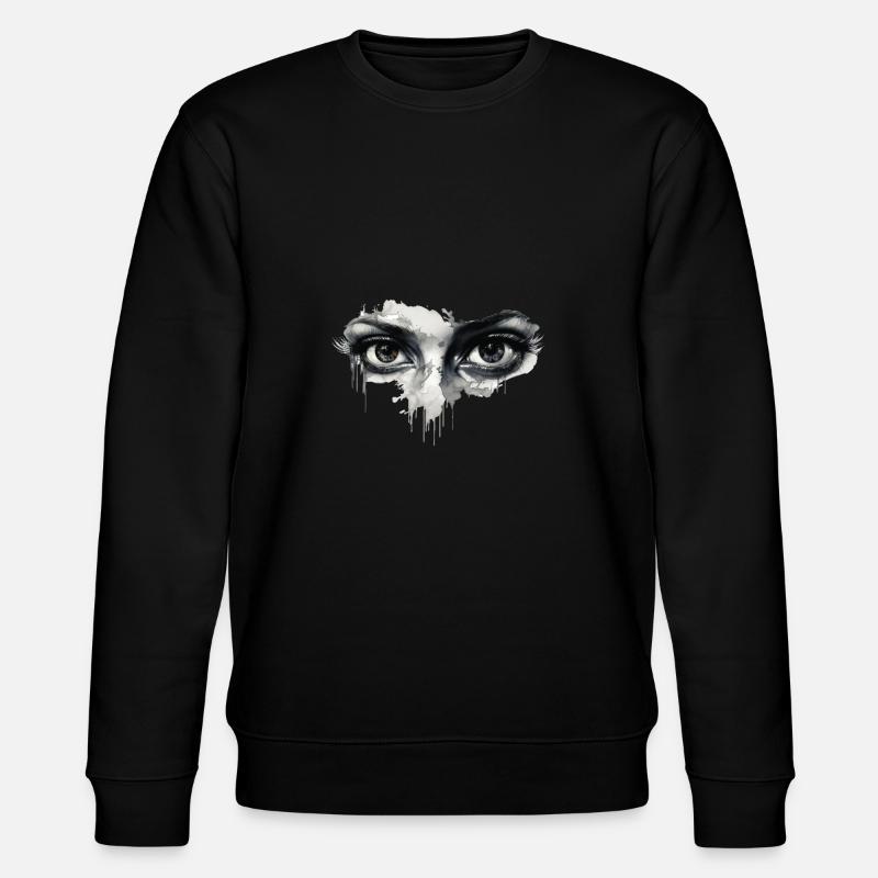 Augen parti am ablaufen - Stanley/Stella Unisex Bio-Sweatshirt CHANGER - Schwarz