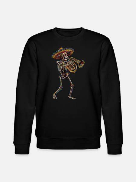 Tuba Mexican Skeleton - Stanley/Stella CHANGER Unisex Organic Sweatshirt - black