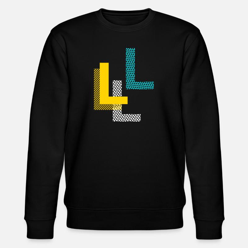 Buchstabe L - Stanley/Stella Unisex Bio-Sweatshirt CHANGER  - Schwarz