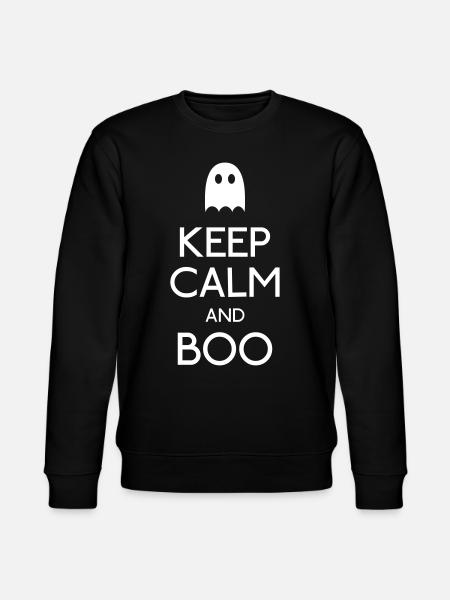 keep calm and boo - Stanley/Stella CHANGER Unisex Organic Sweatshirt - black