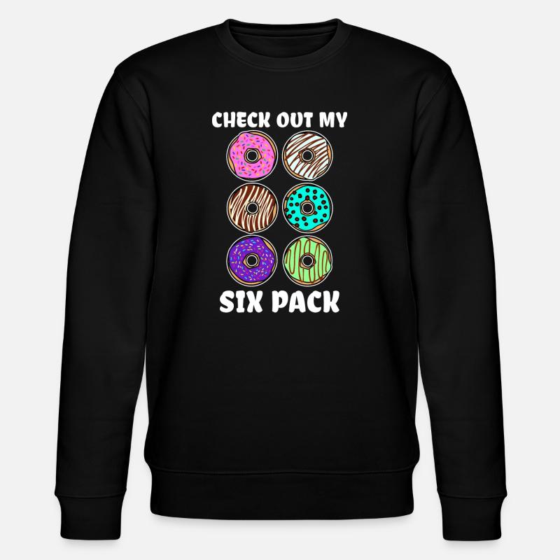 Funny statement donut candy snacking - Stanley/Stella CHANGER Unisex Organic Sweatshirt - black