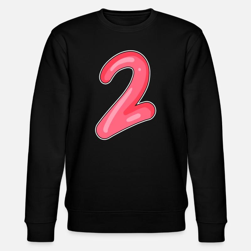 2 - Zahl - Nummer Zwei - Stanley/Stella Unisex Bio-Sweatshirt CHANGER - Schwarz