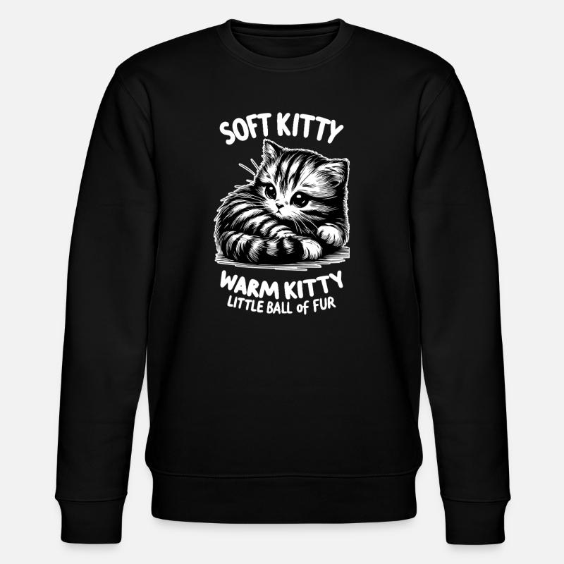 Soft Kitty (dunkel) - Stanley/Stella Unisex Bio-Sweatshirt CHANGER  - Schwarz