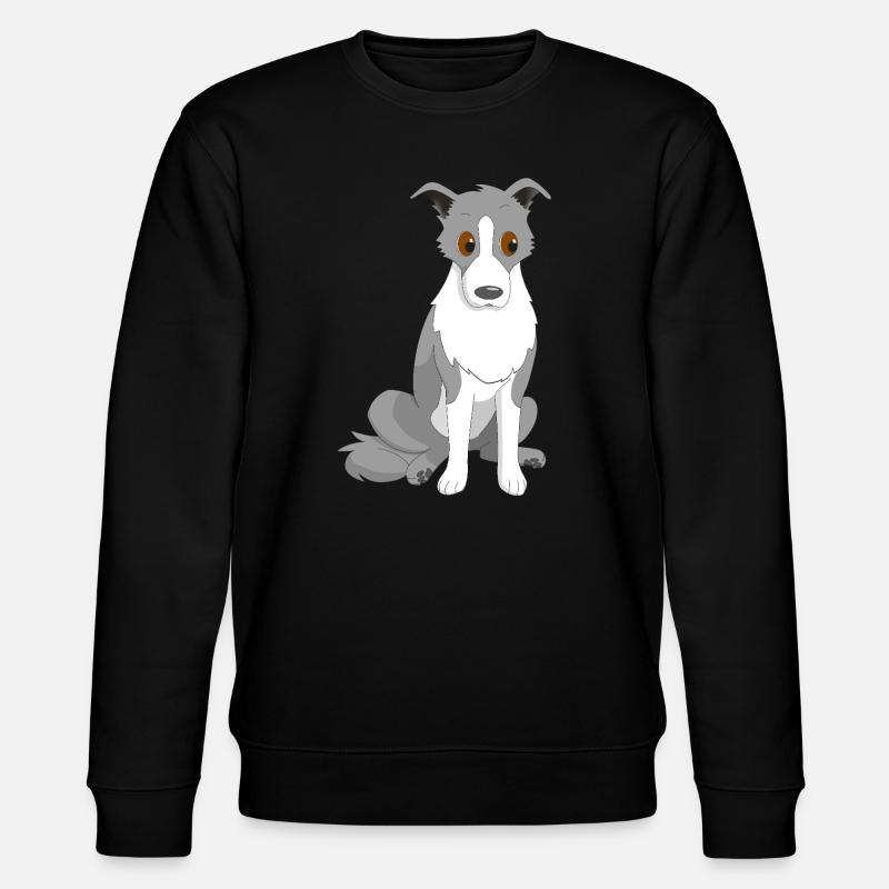 Border Collie Side Eye - Stanley/Stella Unisex Bio-Sweatshirt CHANGER - Schwarz