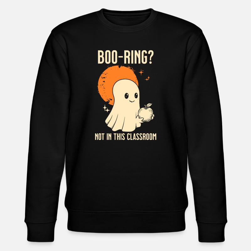 Funny Teacher Skeleton Halloween Classroom - Stanley/Stella Unisex Bio-Sweatshirt CHANGER  - Schwarz