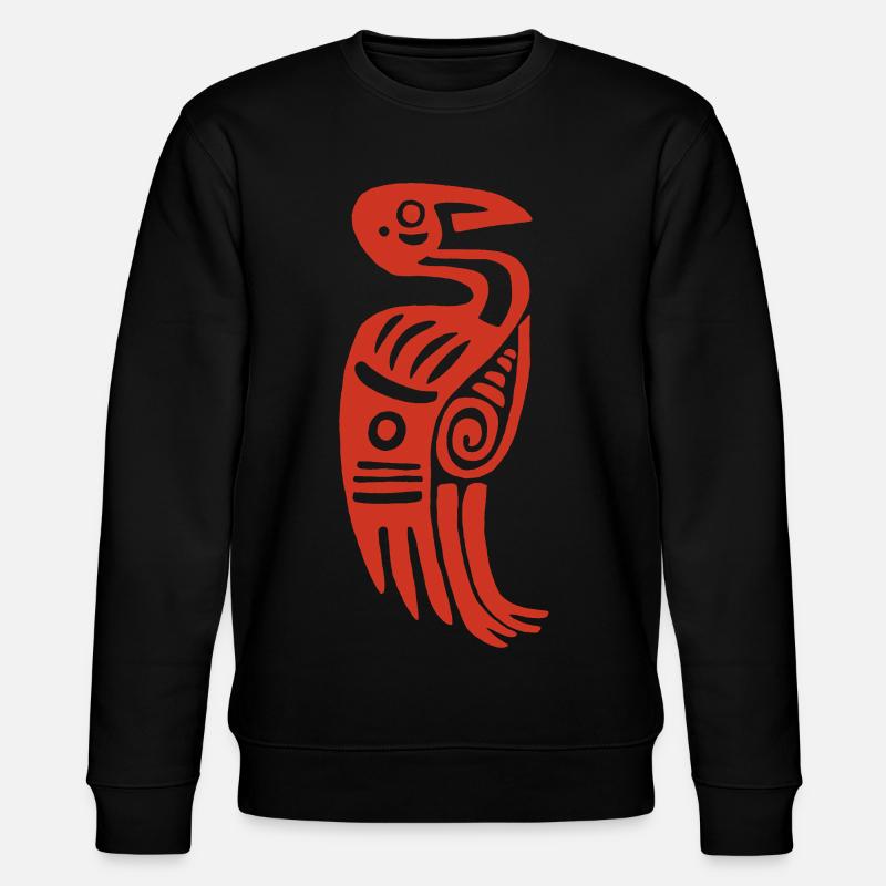 Roter Stammesvogel - Stanley/Stella Unisex Bio-Sweatshirt CHANGER  - Schwarz