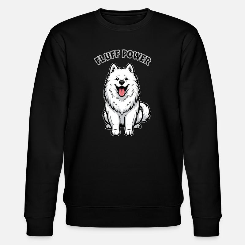 Samoyède Fluff Puissance Mignon Moelleux - Sweat bio CHANGER Stanley/Stella Unisexe - noir