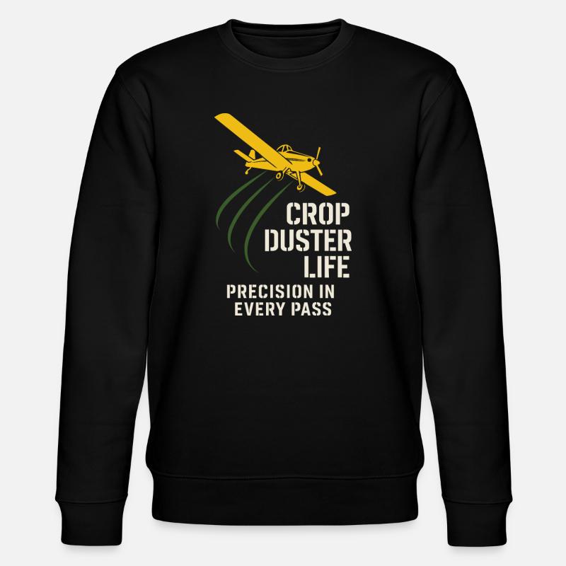 Ländliche Luftfahrt Landwirtschaft Pilotgeschenk - Stanley/Stella Unisex Bio-Sweatshirt CHANGER  - Schwarz
