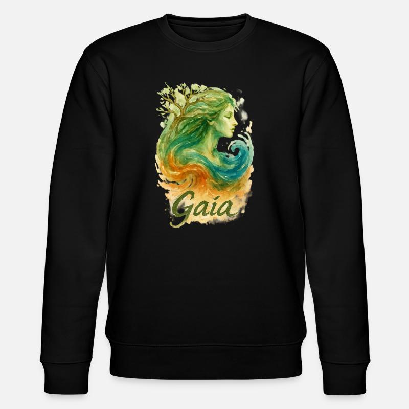 Gaia – Mutter Natur – Baum des Lebens - Stanley/Stella Unisex Bio-Sweatshirt CHANGER  - Schwarz