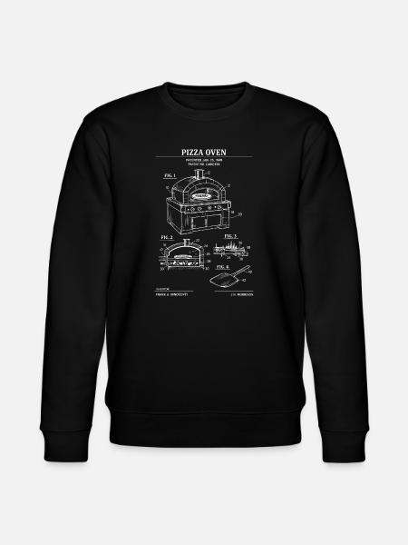 Pizza Oven Patent Blueprint - Stanley/Stella CHANGER Unisex Organic Sweatshirt - black