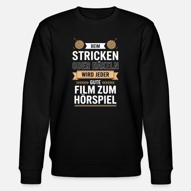 Stricken oder Häkeln Hörspielzauber - Stanley/Stella Unisex Bio-Sweatshirt CHANGER  - Schwarz