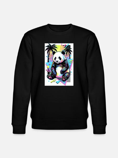 panda - Stanley/Stella CHANGER Unisex Organic Sweatshirt - black