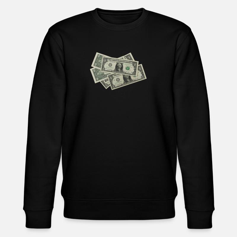 Banknotes Gift Idea - Stanley/Stella CHANGER Unisex Organic Sweatshirt - black
