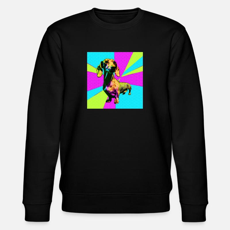 Dachshund Pop Art - Stanley/Stella Unisex Bio-Sweatshirt CHANGER  - Schwarz