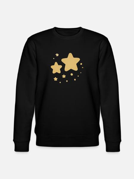 Playful Yellow Stars Design - Stanley/Stella CHANGER Unisex Organic Sweatshirt - black