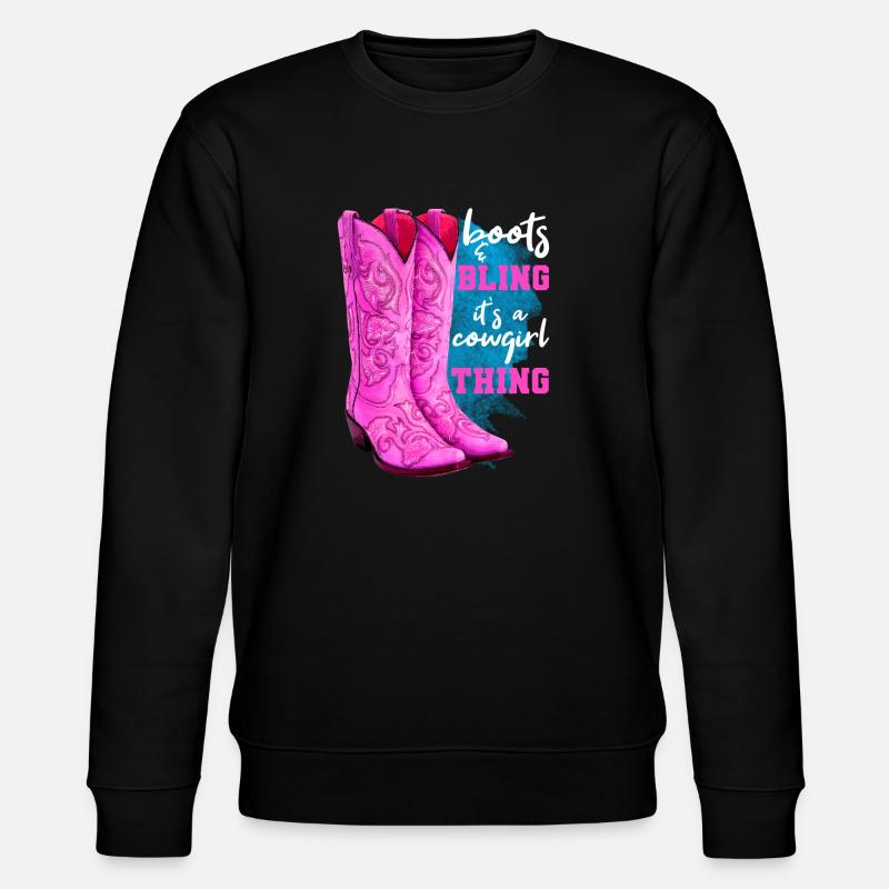 Stiefel und Bling - Stanley/Stella Unisex Bio-Sweatshirt CHANGER - Schwarz