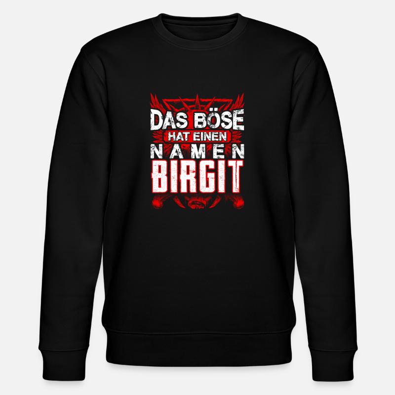 BIRGIT - Böse - Stanley/Stella Unisex Bio-Sweatshirt CHANGER  - Schwarz