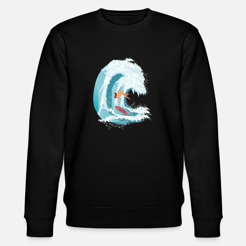 RIDE THE WAVE! - Sweat bio CHANGER Stanley/Stella Unisexe - noir