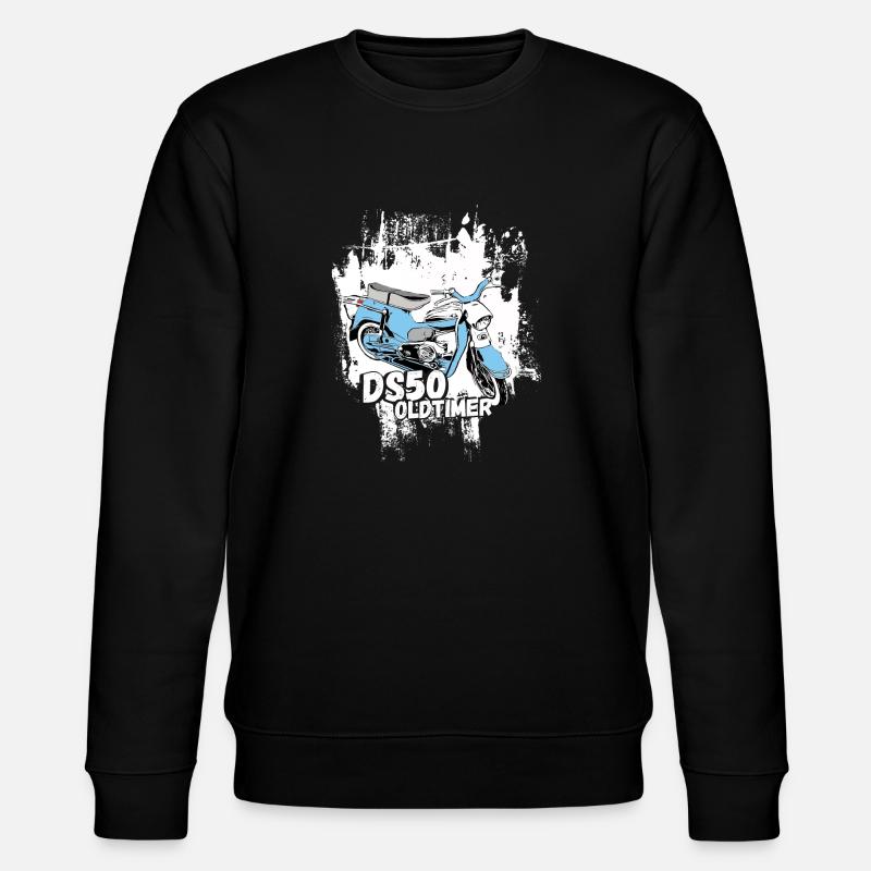DS50 / Schwalbenfahrer / Ostalgie / Mofa Oldtimer - Stanley/Stella Unisex Bio-Sweatshirt CHANGER  - Schwarz