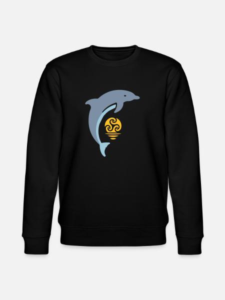 Tribal dolphin - Stanley/Stella Unisex Bio-Sweatshirt CHANGER - Schwarz