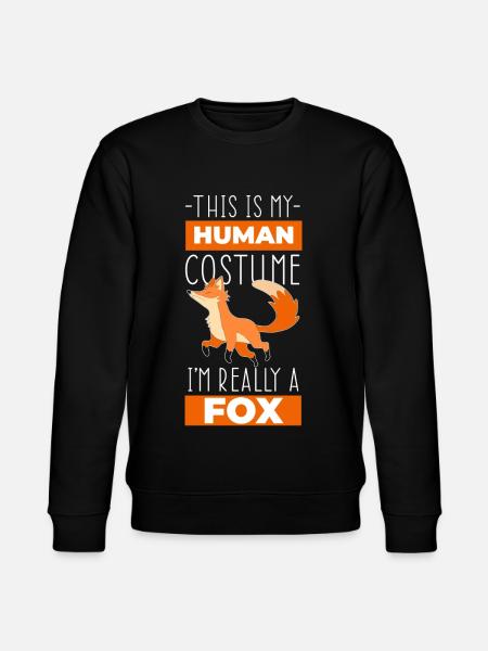 Fuchs Hühnerschreck Fuchsfell Intelligenz - Stanley/Stella Unisex Bio-Sweatshirt CHANGER - Schwarz