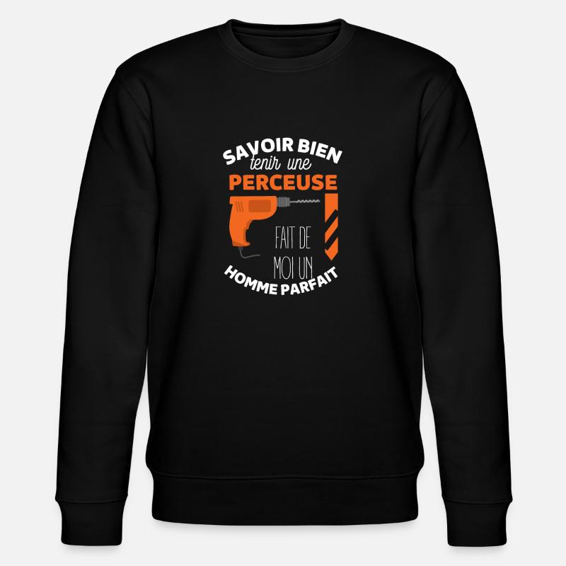 Perceuse menuisier - Sweat bio CHANGER Stanley/Stella Unisexe - noir