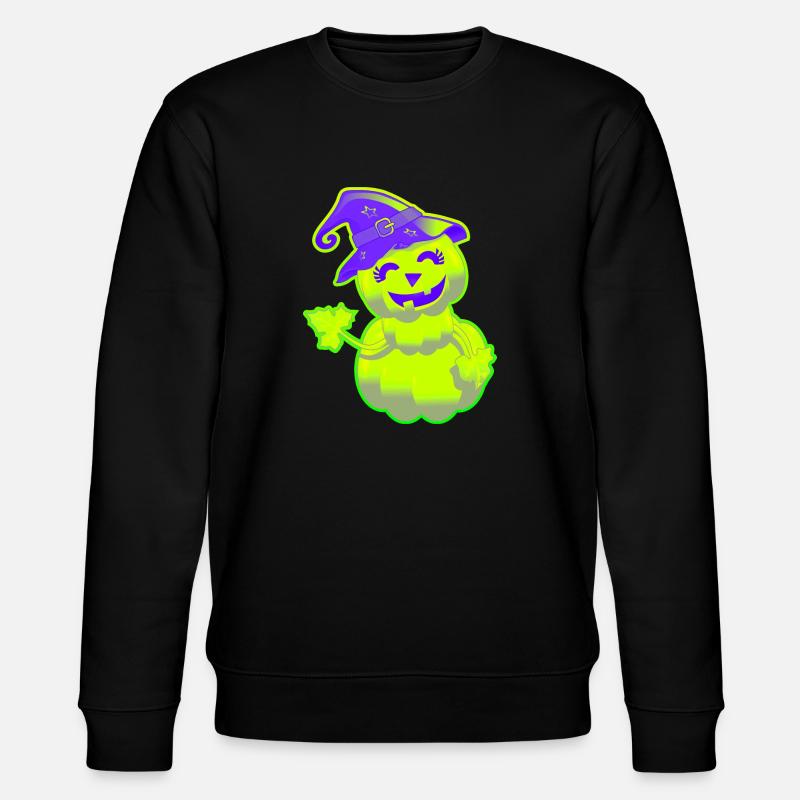 Mignonne Citrouille d'Halloween – Vert - Sweat bio CHANGER Stanley/Stella Unisexe - noir