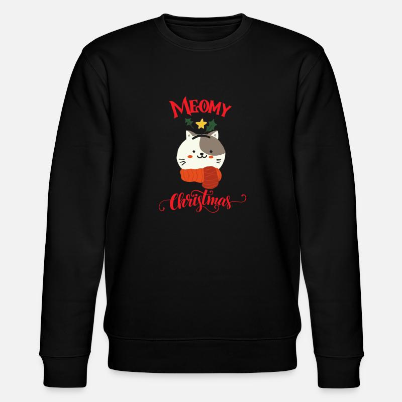 Meom Christmas Cat Noël - Sweat bio CHANGER Stanley/Stella Unisexe - noir