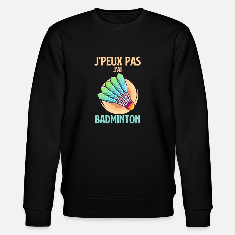 Badminton - Sweat bio CHANGER Stanley/Stella Unisexe - noir