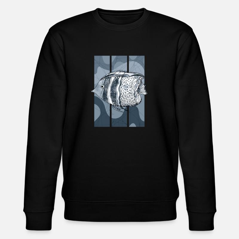 Fisch - Stanley/Stella Unisex Bio-Sweatshirt CHANGER  - Schwarz