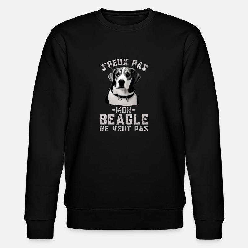 Humour beagle 1 - Sweat bio CHANGER Stanley/Stella Unisexe - noir