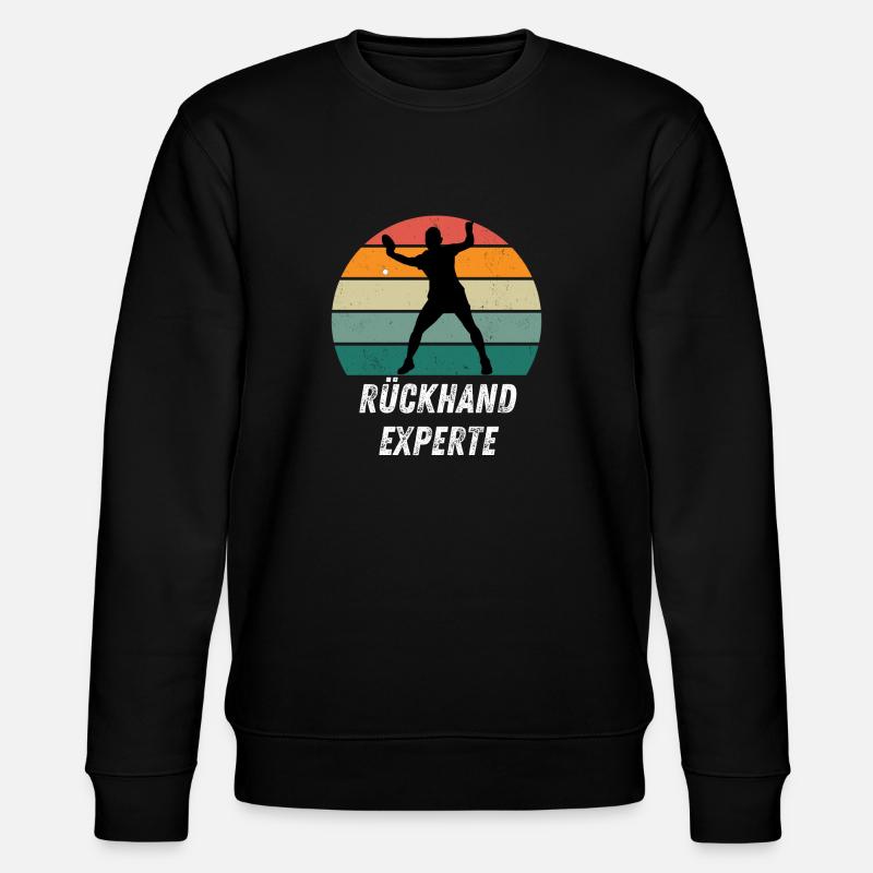 Rückhandexperte - Stanley/Stella Unisex Bio-Sweatshirt CHANGER  - Schwarz