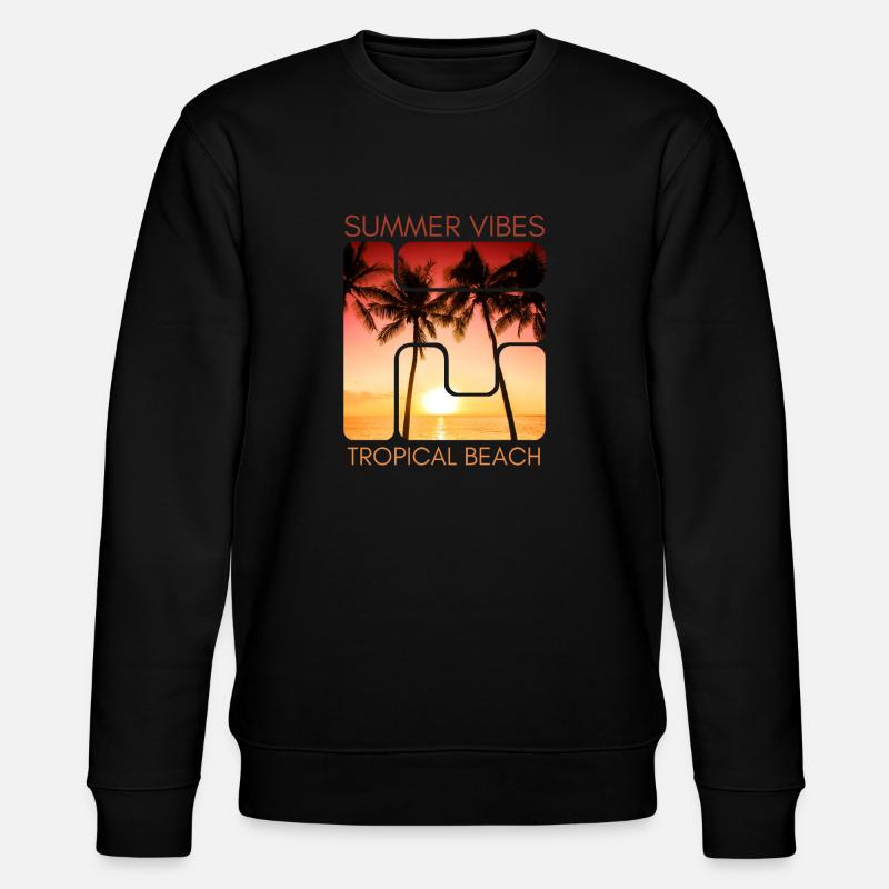 Summer vibes tropical beach - Sweat bio CHANGER Stanley/Stella Unisexe - noir