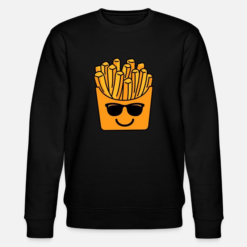 pommes cool - Stanley/Stella Unisex Bio-Sweatshirt CHANGER  - Schwarz