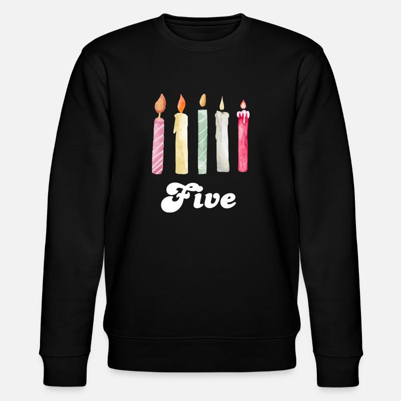 5e anniversaire bougie - Sweat bio CHANGER Stanley/Stella Unisexe - noir