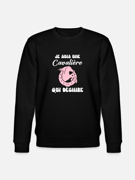 Cavalière cheval humour - Sweat bio CHANGER Stanley/Stella Unisexe - noir