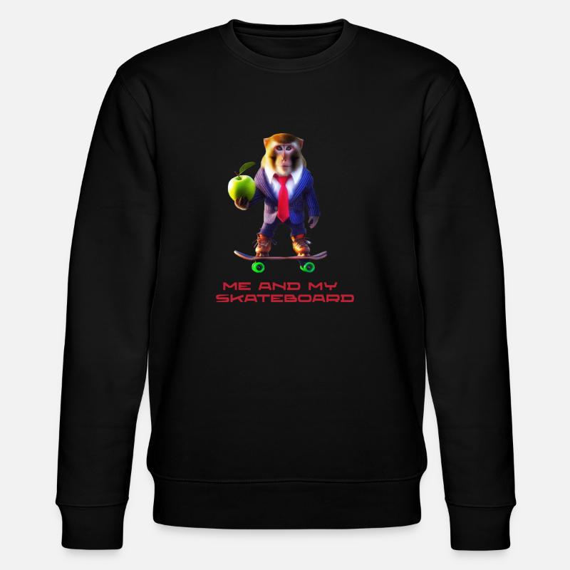 Fun monkey - Stanley/Stella CHANGER Unisex Organic Sweatshirt - black