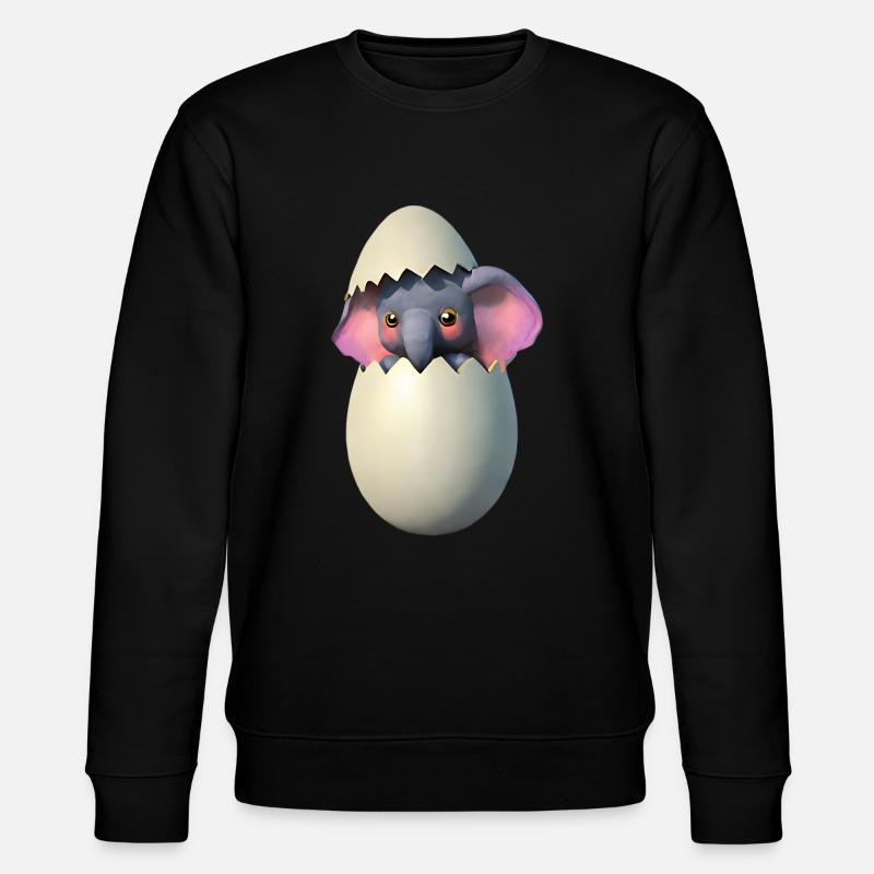 Éclosion de bébé éléphant - Sweat bio CHANGER Stanley/Stella Unisexe - noir