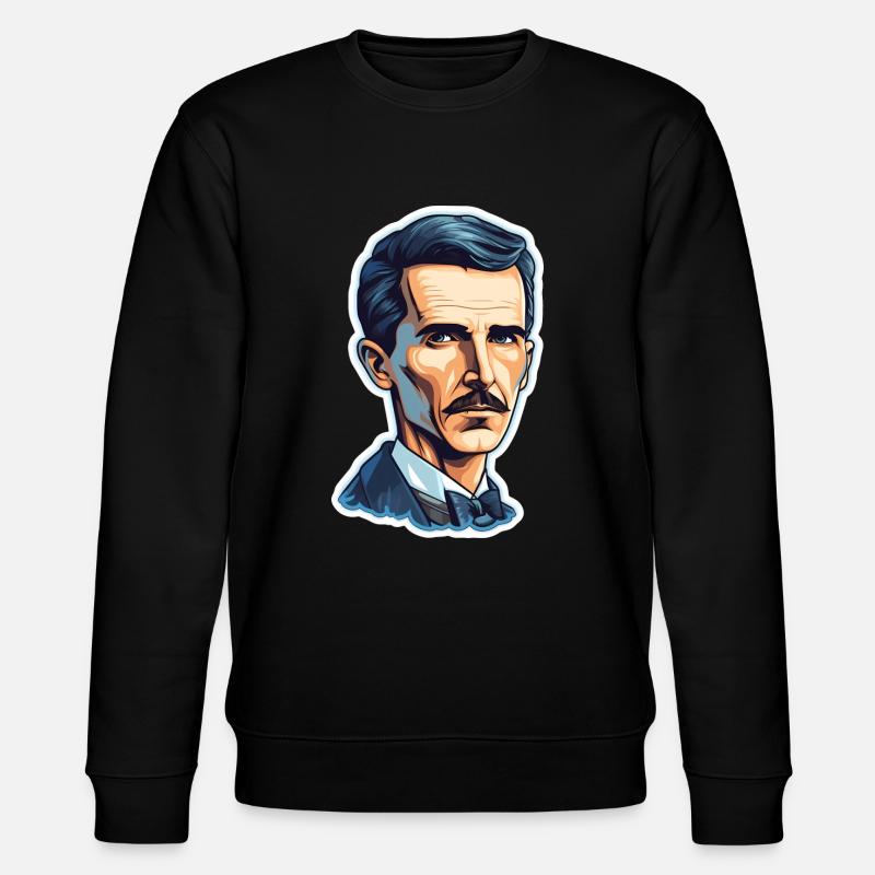Nikola Tesla - Stanley/Stella Unisex Bio-Sweatshirt CHANGER  - Schwarz