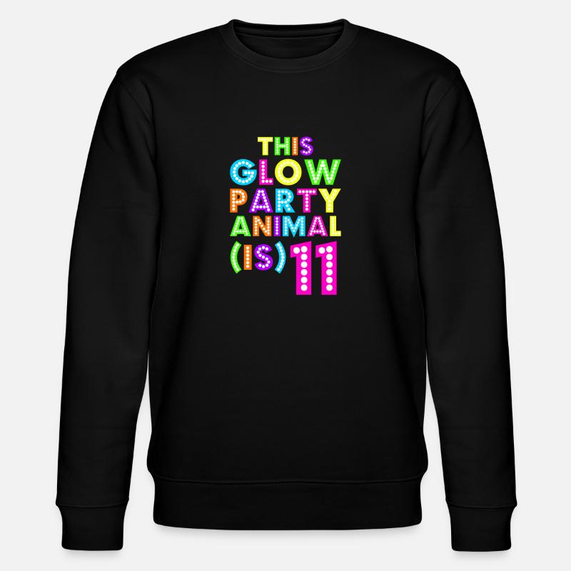 Glühende Party Animal11 - Stanley/Stella Unisex Bio-Sweatshirt CHANGER  - Schwarz
